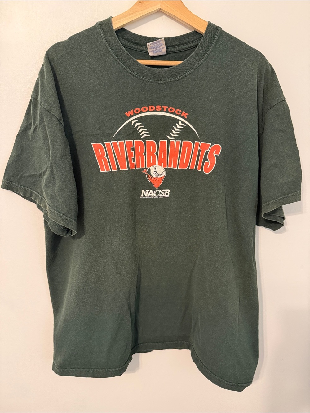 Vintage Woodstock River Bandits baseball tshirt